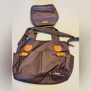 Storksak Brown Diaper Bag with Tan Details